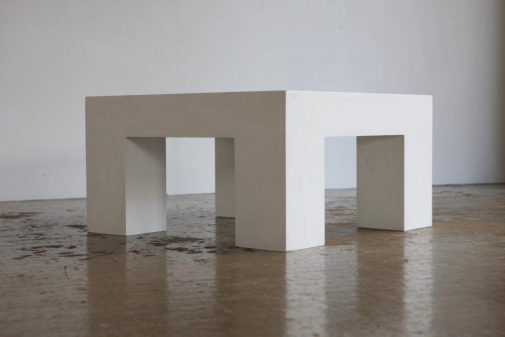 Chunky Overpainted Plywood Coffee Table