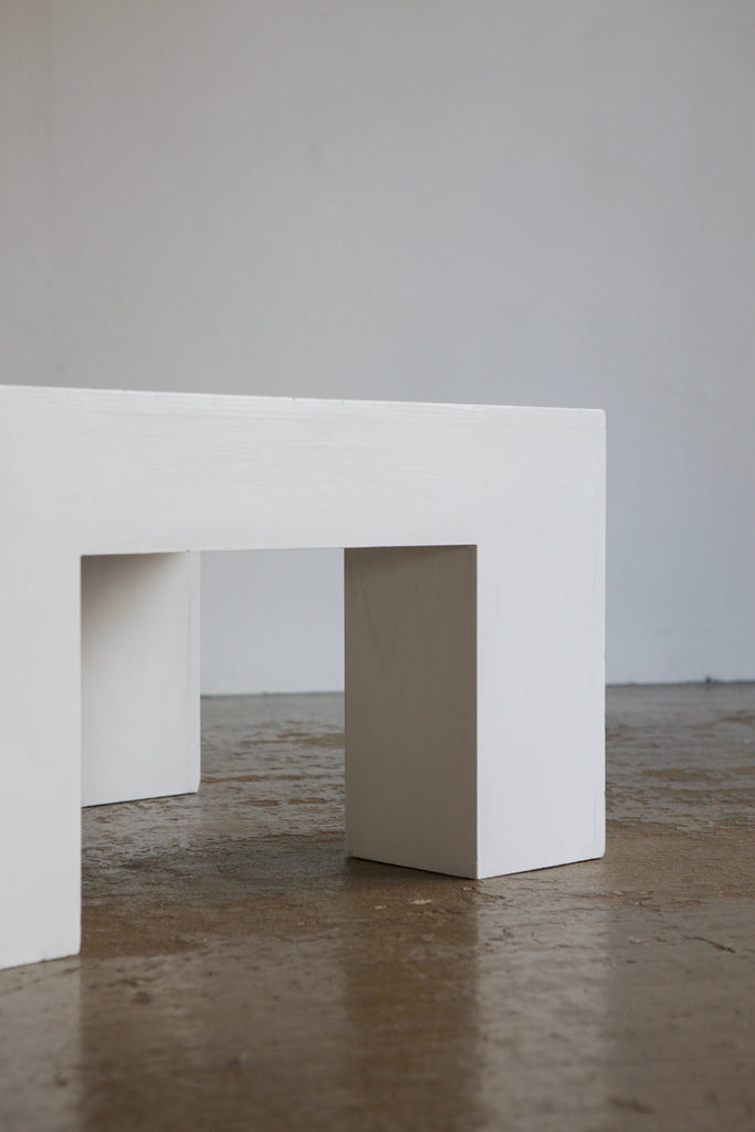 Chunky Overpainted Plywood Coffee Table