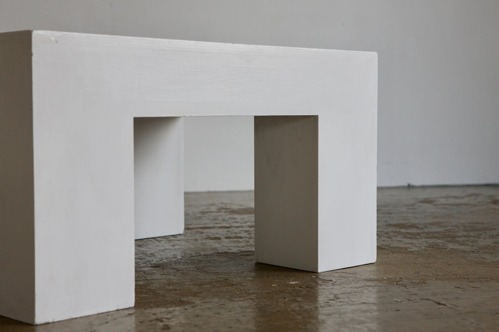 Chunky Overpainted Plywood Coffee Table