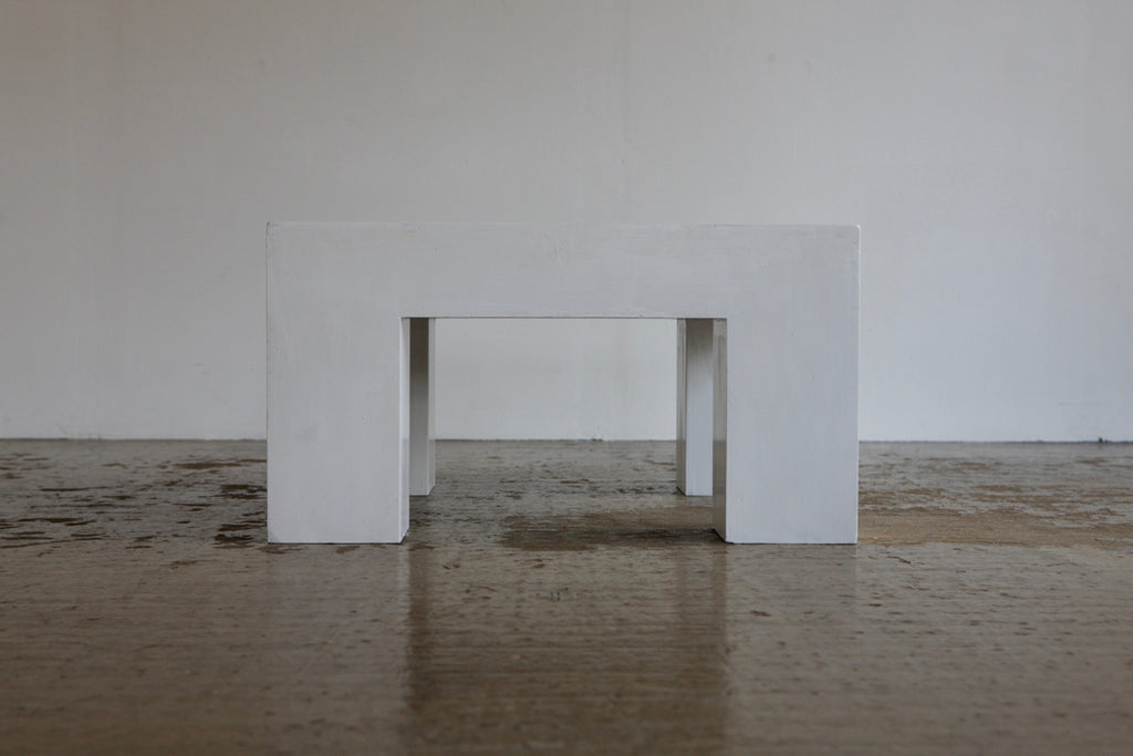 Chunky Overpainted Plywood Coffee Table