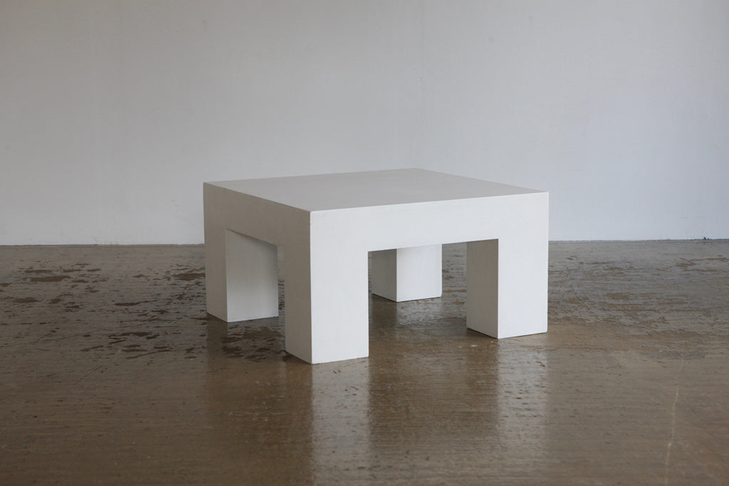 Chunky Overpainted Plywood Coffee Table
